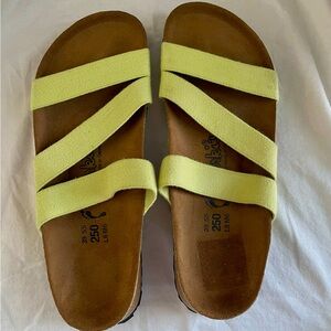 Never Worn Lime Green Birkenstock Size 39 US Size 8.5 Birkis Elastic Straps